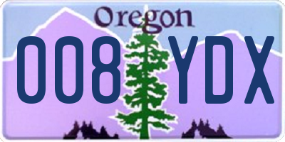 OR license plate 008YDX