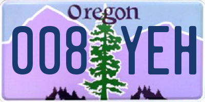 OR license plate 008YEH