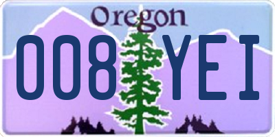 OR license plate 008YEI