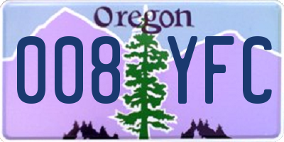 OR license plate 008YFC