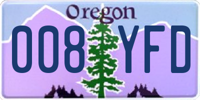 OR license plate 008YFD