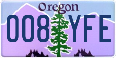 OR license plate 008YFE