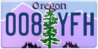 OR license plate 008YFH