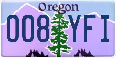 OR license plate 008YFI