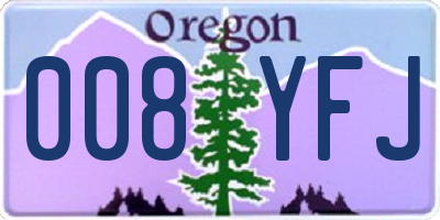 OR license plate 008YFJ