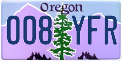 OR license plate 008YFR