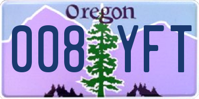 OR license plate 008YFT