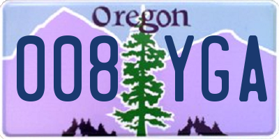 OR license plate 008YGA