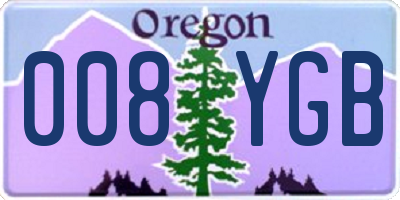 OR license plate 008YGB