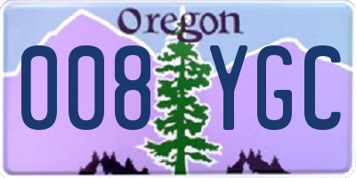 OR license plate 008YGC