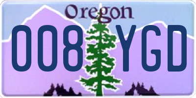 OR license plate 008YGD