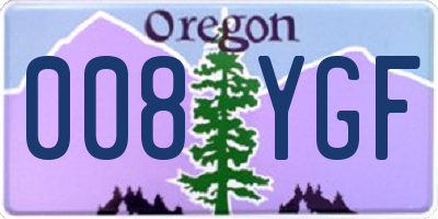 OR license plate 008YGF