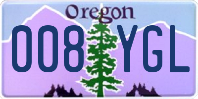OR license plate 008YGL