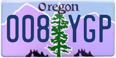 OR license plate 008YGP