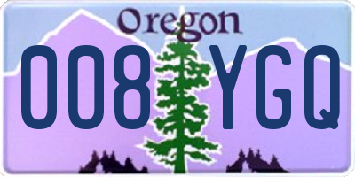 OR license plate 008YGQ