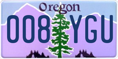OR license plate 008YGU