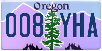 OR license plate 008YHA