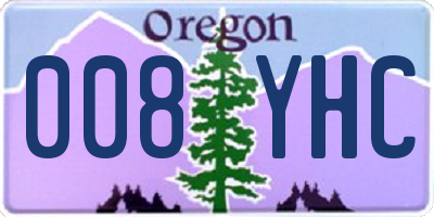 OR license plate 008YHC