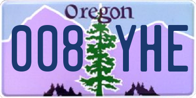 OR license plate 008YHE