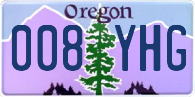 OR license plate 008YHG