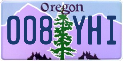 OR license plate 008YHI