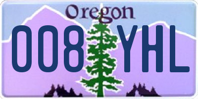 OR license plate 008YHL