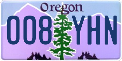 OR license plate 008YHN