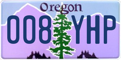 OR license plate 008YHP