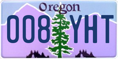 OR license plate 008YHT