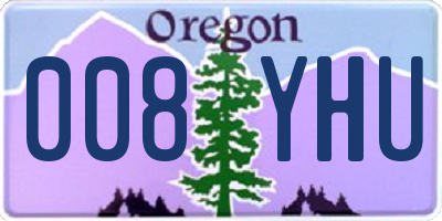 OR license plate 008YHU