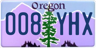OR license plate 008YHX