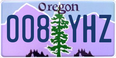 OR license plate 008YHZ