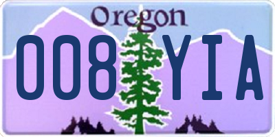 OR license plate 008YIA