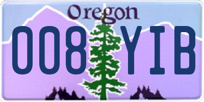 OR license plate 008YIB