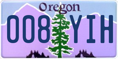 OR license plate 008YIH