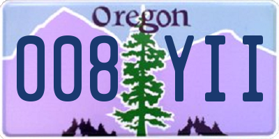 OR license plate 008YII