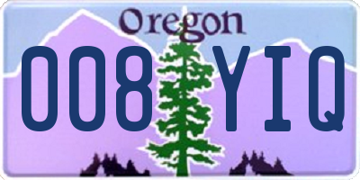 OR license plate 008YIQ
