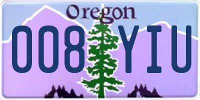 OR license plate 008YIU