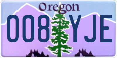 OR license plate 008YJE