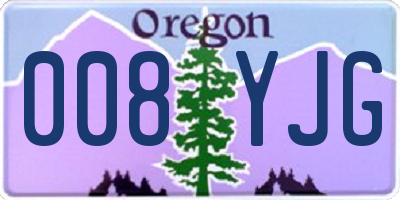 OR license plate 008YJG