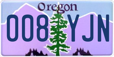 OR license plate 008YJN