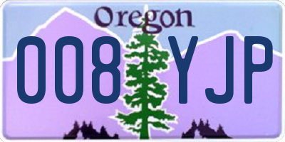 OR license plate 008YJP