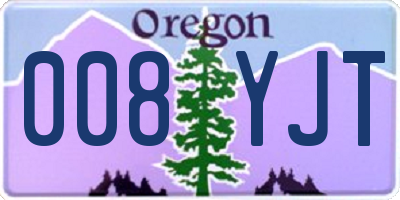 OR license plate 008YJT