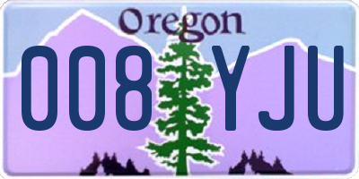 OR license plate 008YJU