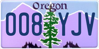 OR license plate 008YJV