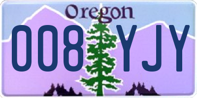 OR license plate 008YJY