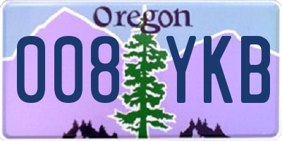 OR license plate 008YKB