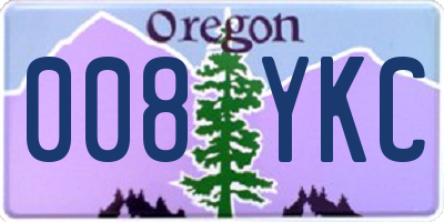 OR license plate 008YKC