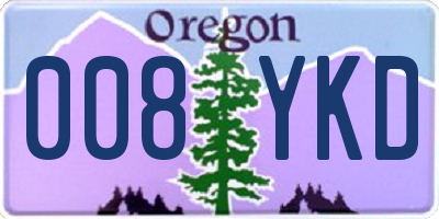 OR license plate 008YKD