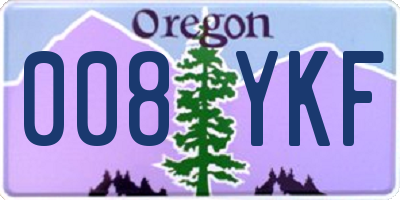 OR license plate 008YKF